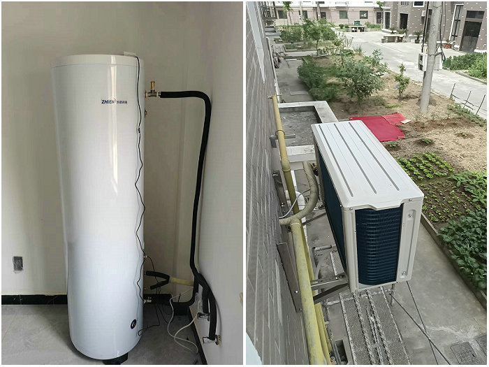 斜桥家用空气能热水器1.5匹+300升