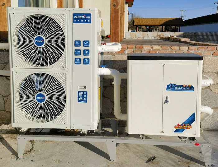 家用采暖工程：辽宁沈阳8匹家用变频热泵采暖项目