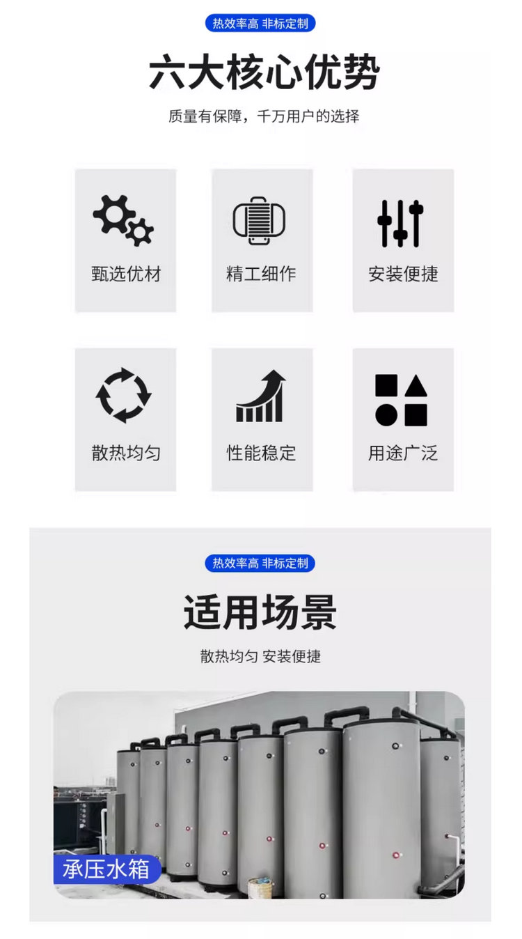 热水工程1.2寸可调温度的智能电加热棒铜、不锈钢电加热管